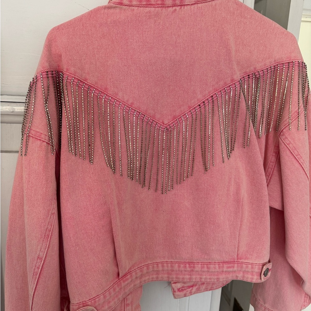 The Nines Pink Jean Jacket with Fringe - Picture 5 of 5